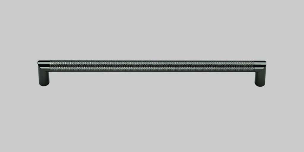 High-quality black furniture handle for custom cabinetry.