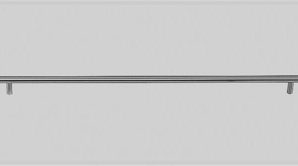 Metal handle for furniture doors and drawers.