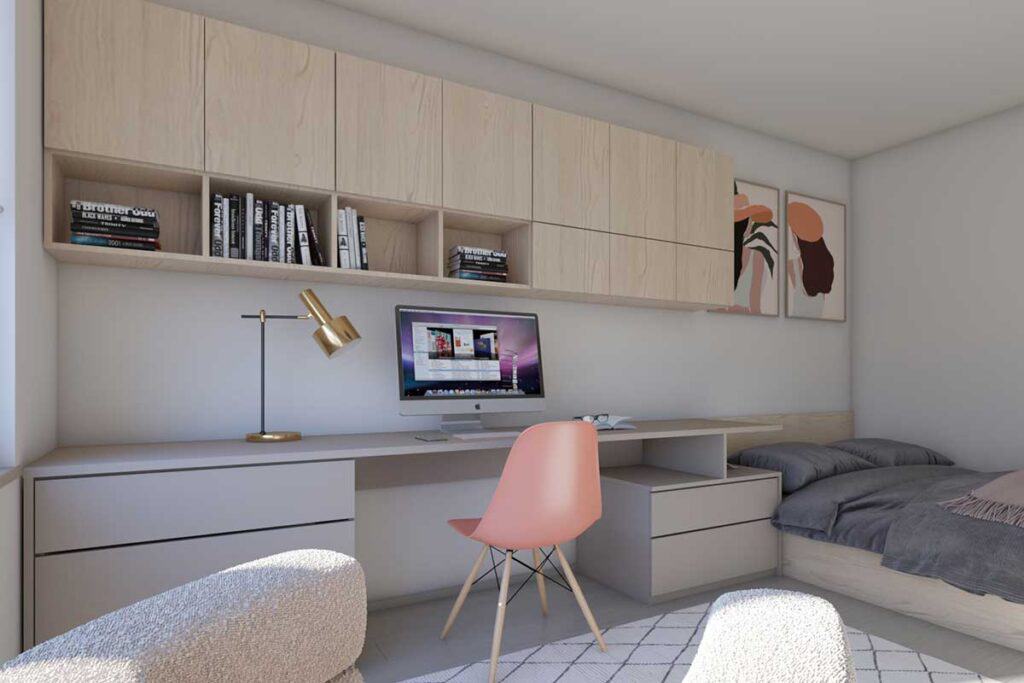 Custom children's room furniture for a cozy space.